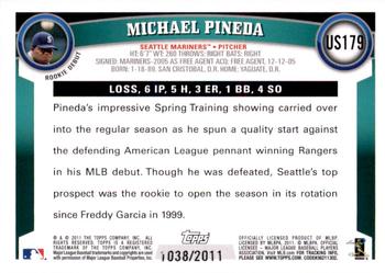 2011 Topps Update - Gold #US179 Michael Pineda Back