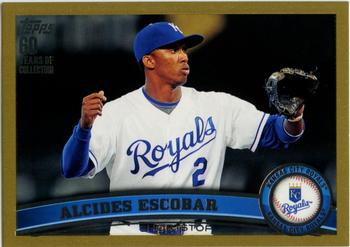 2011 Topps Update - Gold #US246 Alcides Escobar Front