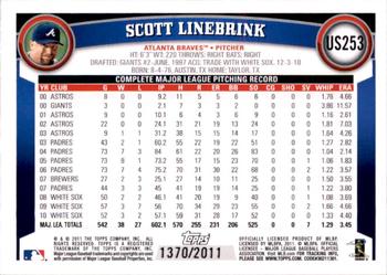 2011 Topps Update - Gold #US253 Scott Linebrink Back
