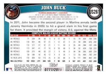 2011 Topps Update - Gold #US261 John Buck Back