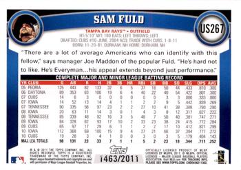2011 Topps Update - Gold #US267 Sam Fuld Back