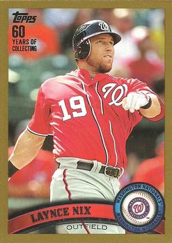 2011 Topps Update - Gold #US284 Laynce Nix Front
