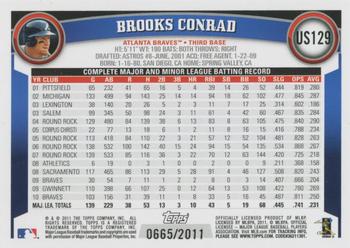 2011 Topps Update - Gold #US129 Brooks Conrad Back