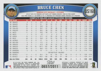 2011 Topps Update - Gold #US168 Bruce Chen Back