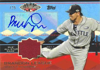 2011 Topps Update - All-Star Stitches Autographed #BL Brandon League Front