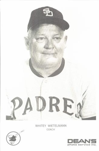 1973 Dean's Photo Service San Diego Padres #NNO Whitey Wietelmann Front