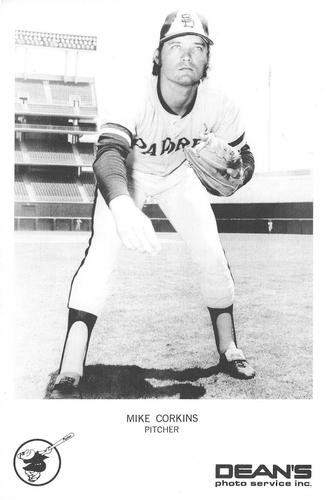1973 Dean's Photo Service San Diego Padres #NNO Mike Corkins Front