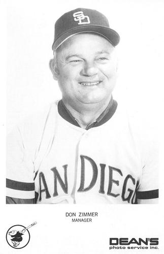 1973 Dean's Photo Service San Diego Padres #NNO Don Zimmer Front
