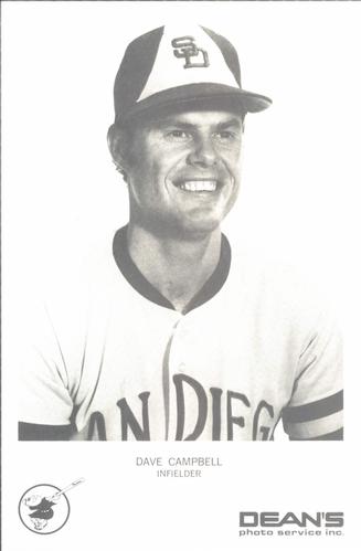 1973 Dean's Photo Service San Diego Padres #NNO Dave Campbell Front