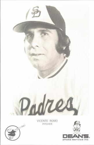 1974 Dean's Photo Service San Diego Padres #23 Vicente Romo Front