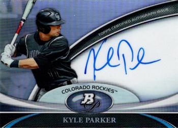 2011 Bowman Platinum - Prospect Autograph Refractors #BPA-KP Kyle Parker Front