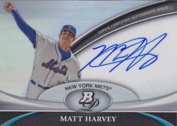 2011 Bowman Platinum - Prospect Autograph Refractors #BPA-MH Matt Harvey Front