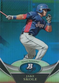 2011 Bowman Platinum - Prospects Blue Refractors #BPP54 Jake Skole Front