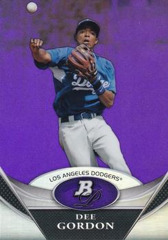 2011 Bowman Platinum - Prospects Purple Refractors #BPP2 Dee Gordon Front