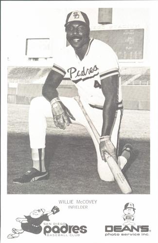 1975 Dean's Photo Service San Diego Padres #NNO Willie McCovey Front