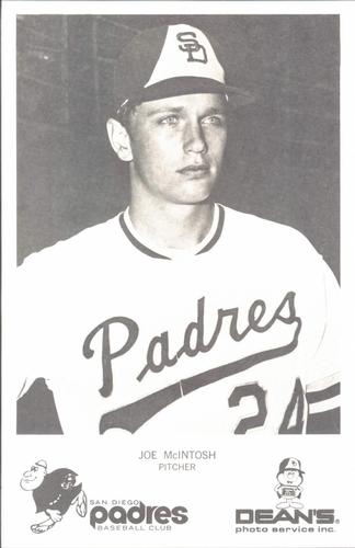 1975 Dean's Photo Service San Diego Padres #NNO Joe McIntosh Front