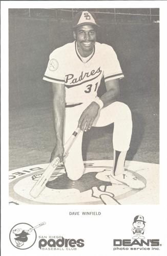 1976 Dean's Photo Service San Diego Padres #NNO Dave Winfield Front