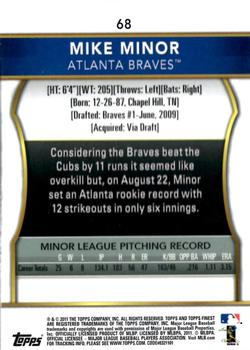 2011 Finest #68 Mike Minor Back