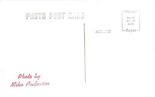 1969 Mike Andersen Postcards #NNO Galen Cisco Back