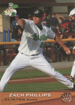 2006 Grandstand Clinton LumberKings #NNO Zach Phillips Front