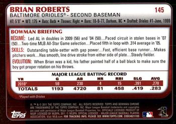 2011 Bowman Chrome #145 Brian Roberts Back