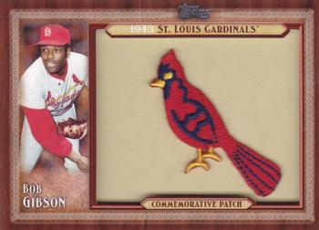 2011 Topps Update - Throwback Logo Manufactured Patch #TLMP-BG Bob Gibson Front