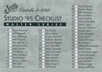 1995 Studio #199 Checklist Front