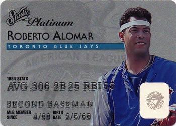 1995 Studio - Platinum #17 Roberto Alomar Front
