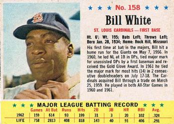 1963 Post Cereal #158a Bill White Front