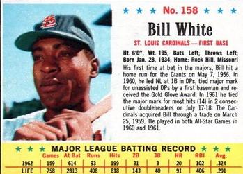 1963 Post Cereal #158b Bill White Front