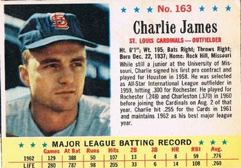 1963 Post Cereal #163 Charlie James Front