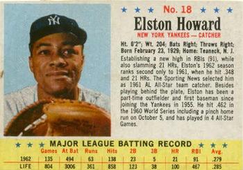 1963 Post Cereal #18 Elston Howard Front