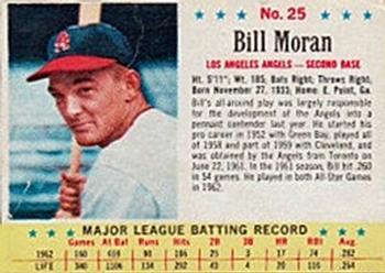 1963 Post Cereal #25 Billy Moran Front