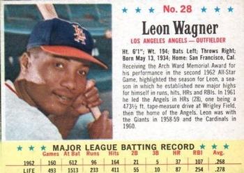 1963 Post Cereal #28a Leon Wagner Front
