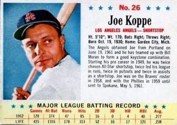1963 Post Cereal #26a Joe Koppe Front
