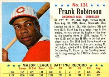 1963 Post Cereal #131b Frank Robinson Front