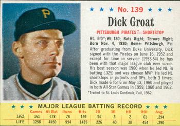 1963 Post Cereal #139 Dick Groat Front