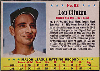 1963 Post Cereal #82 Lou Clinton Front
