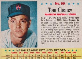 1963 Post Cereal #99 Tom Cheney Front
