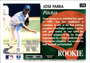 1995 Summit - Nth Degree #170 Jose Parra Back