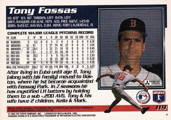 1995 Topps #119 Tony Fossas Back