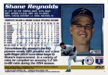 1995 Topps #257 Shane Reynolds Back
