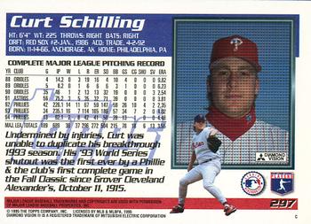 1995 Topps #297 Curt Schilling Back