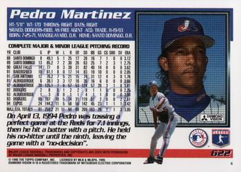 1995 Topps #622 Pedro Martinez Back