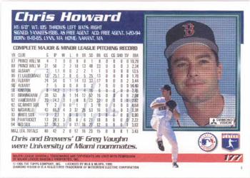 1995 Topps #177 Chris Howard Back