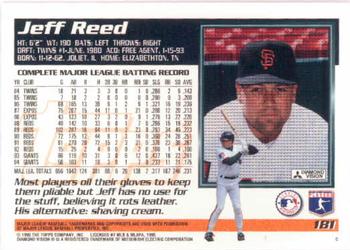 1995 Topps #181 Jeff Reed Back