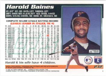 1995 Topps #232 Harold Baines Back