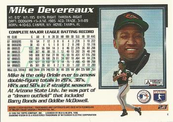 1995 Topps #23 Mike Devereaux Back
