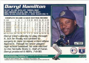 1995 Topps #245 Darryl Hamilton Back
