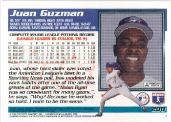 1995 Topps #290 Juan Guzman Back
